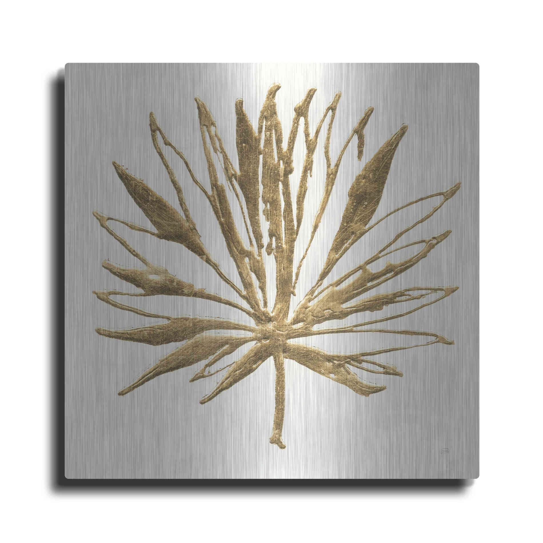 Luxe Metal Art 'Gilded Palm VII' by Chris Paschke, Metal Wall Art