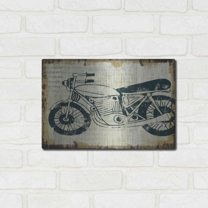 Luxe Metal Art 'American Pop Moto' by Michael Mullan, Metal Wall Art,16x12