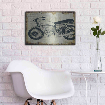 Luxe Metal Art 'American Pop Moto' by Michael Mullan, Metal Wall Art,24x16
