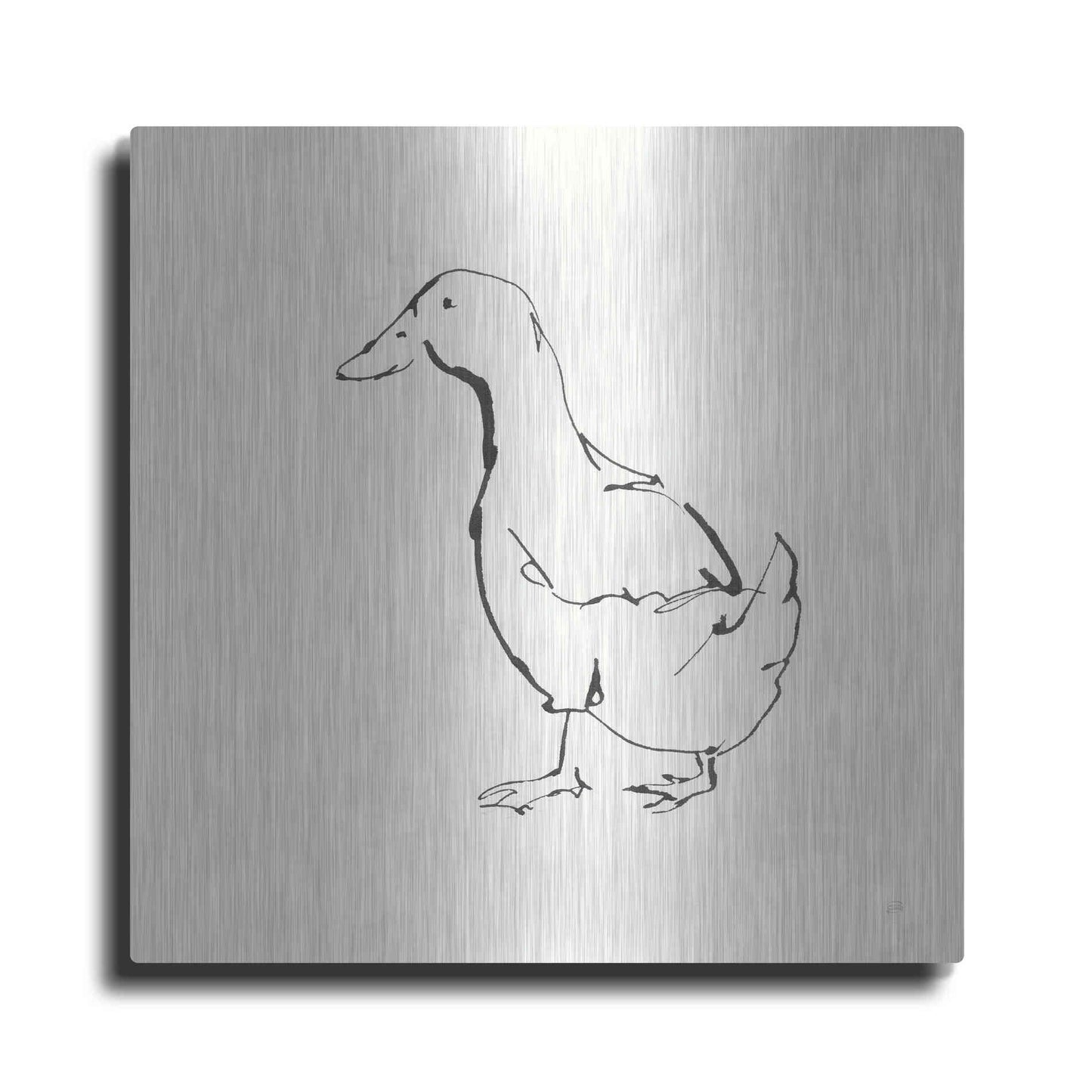 Luxe Metal Art 'Line Duck I' by Chris Paschke, Metal Wall Art