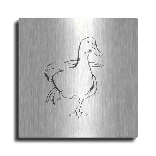 Luxe Metal Art 'Line Duck II' by Chris Paschke, Metal Wall Art