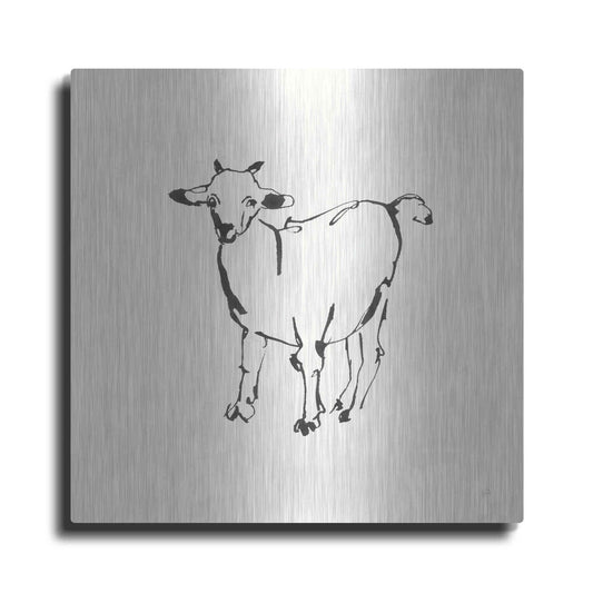Luxe Metal Art 'Line Goat' by Chris Paschke, Metal Wall Art