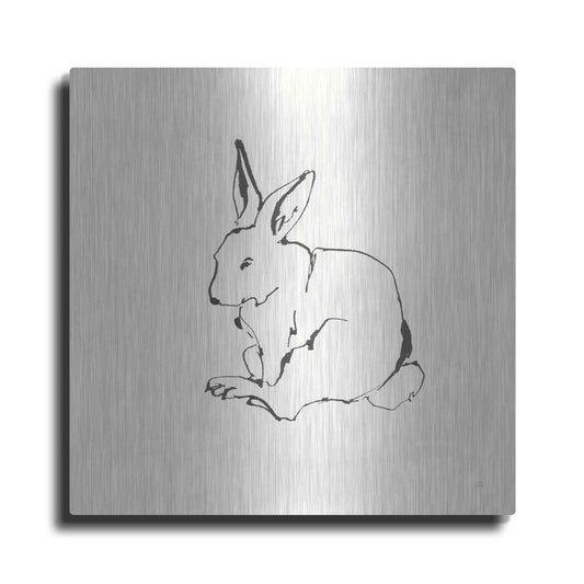 Luxe Metal Art 'Line Bunny I' by Chris Paschke, Metal Wall Art