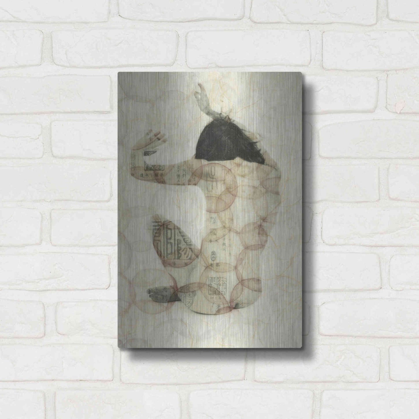 Luxe Metal Art 'Imprinted Woman' by Elena Ray, Metal Wall Art,12x16