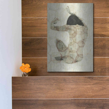 Luxe Metal Art 'Imprinted Woman' by Elena Ray, Metal Wall Art,12x16