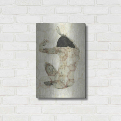 Luxe Metal Art 'Imprinted Woman' by Elena Ray, Metal Wall Art,16x24