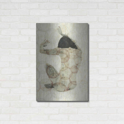 Luxe Metal Art 'Imprinted Woman' by Elena Ray, Metal Wall Art,24x36