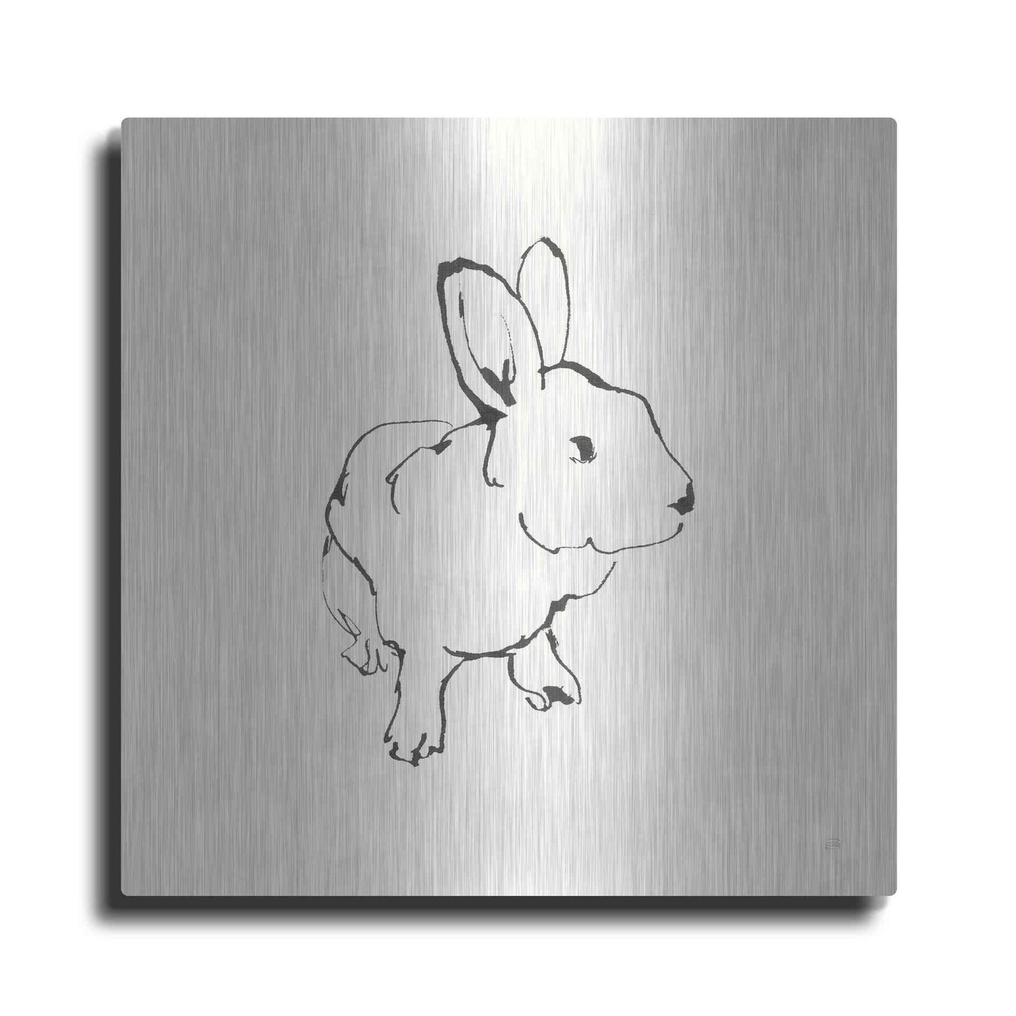 Luxe Metal Art 'Line Bunny II' by Chris Paschke, Metal Wall Art