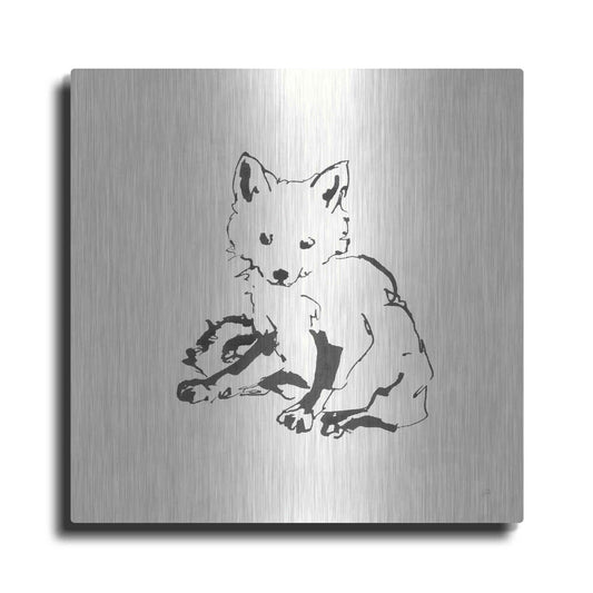 Luxe Metal Art 'Line Fox' by Chris Paschke, Metal Wall Art
