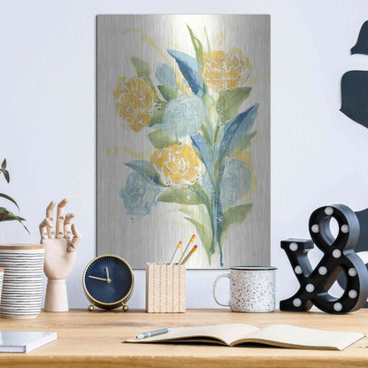 Luxe Metal Art 'Sunshine Bouquet I' by Chris Paschke, Metal Wall Art,12x16