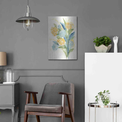 Luxe Metal Art 'Sunshine Bouquet I' by Chris Paschke, Metal Wall Art,16x24