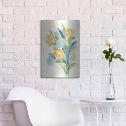 Luxe Metal Art 'Sunshine Bouquet I' by Chris Paschke, Metal Wall Art,16x24