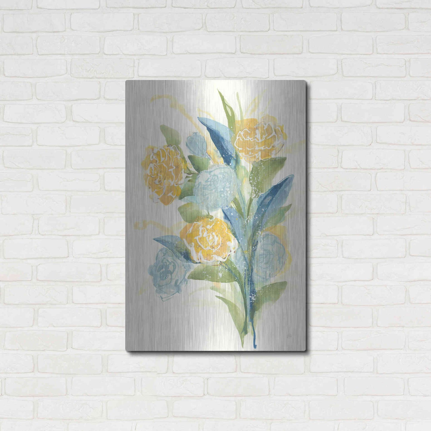 Luxe Metal Art 'Sunshine Bouquet I' by Chris Paschke, Metal Wall Art,24x36