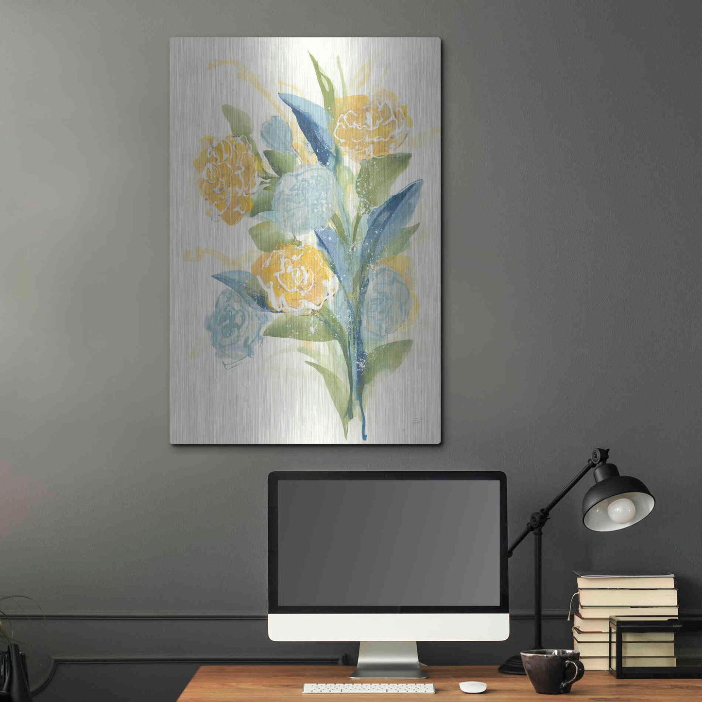 Luxe Metal Art 'Sunshine Bouquet I' by Chris Paschke, Metal Wall Art,24x36