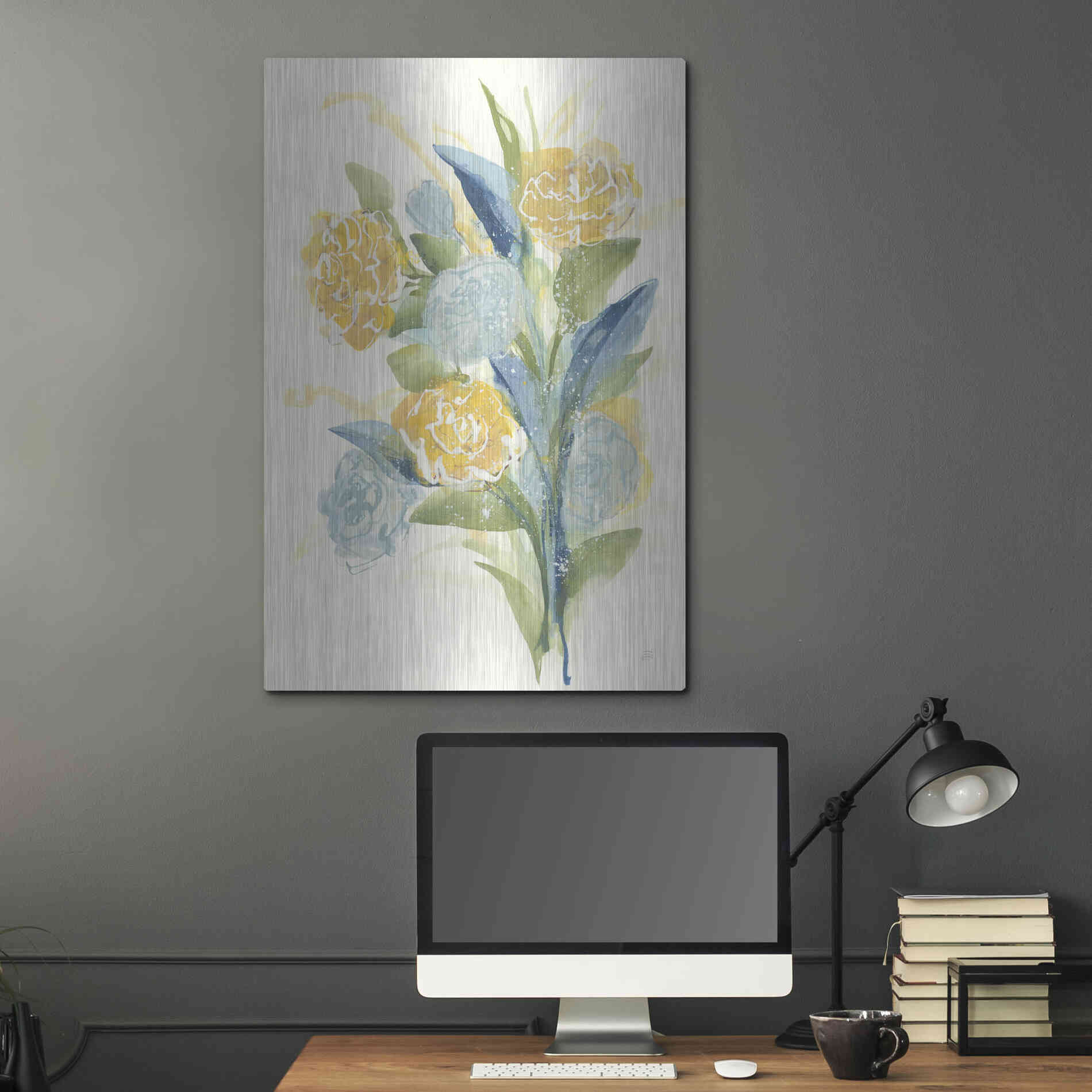 Luxe Metal Art 'Sunshine Bouquet I' by Chris Paschke, Metal Wall Art,24x36