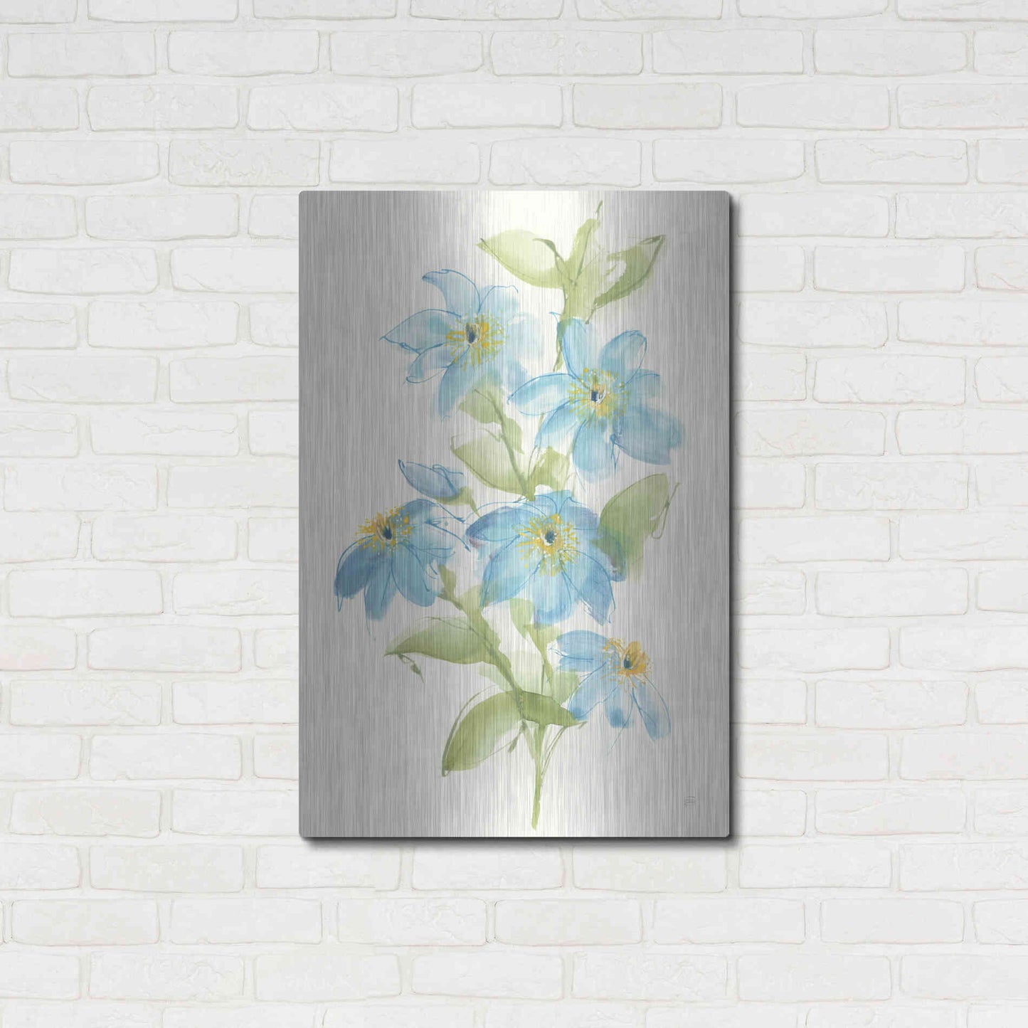 Luxe Metal Art 'Clematis Bouquet I' by Chris Paschke, Metal Wall Art,24x36