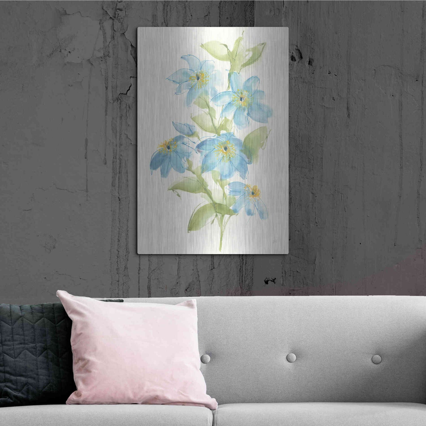 Luxe Metal Art 'Clematis Bouquet I' by Chris Paschke, Metal Wall Art,24x36