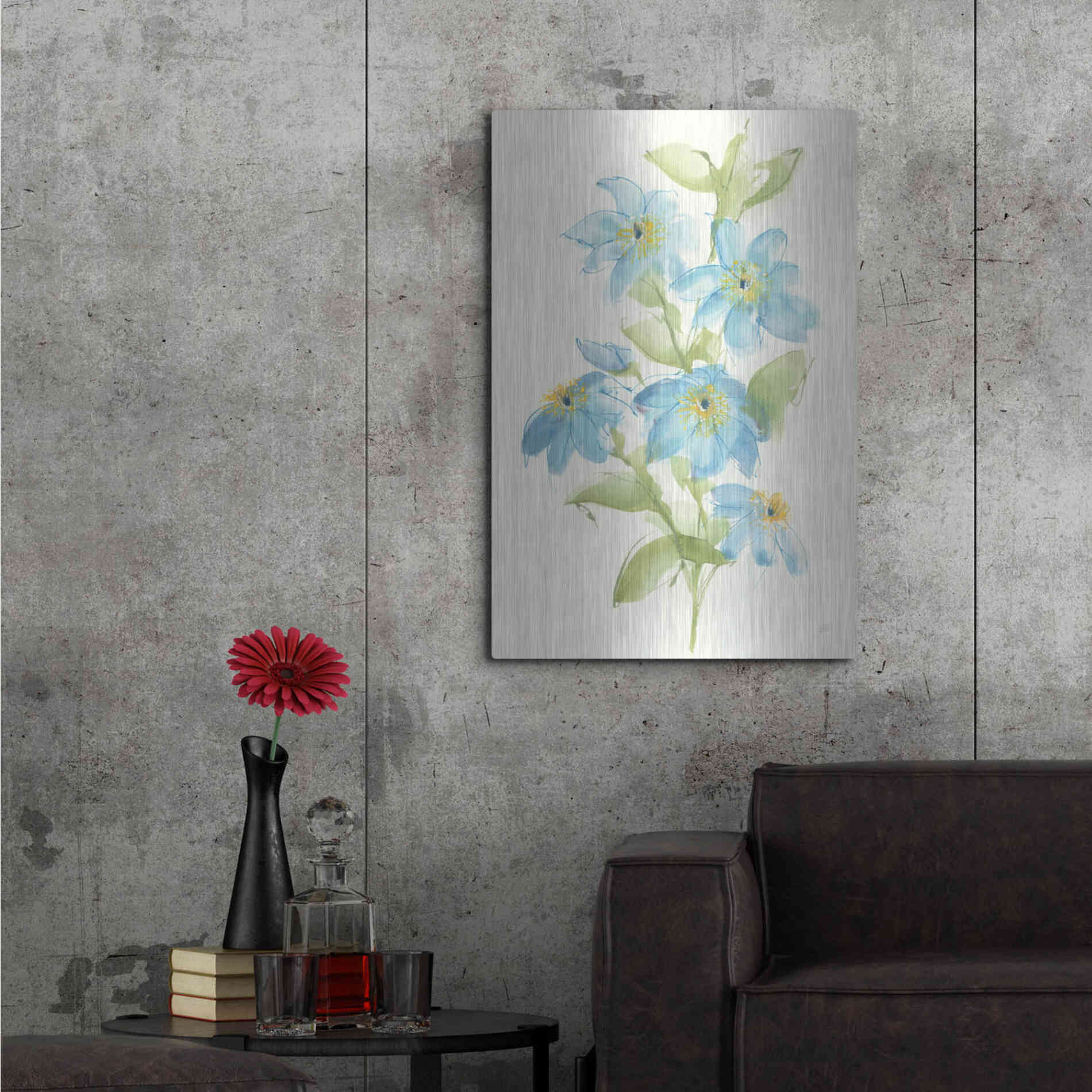 Luxe Metal Art 'Clematis Bouquet I' by Chris Paschke, Metal Wall Art,24x36