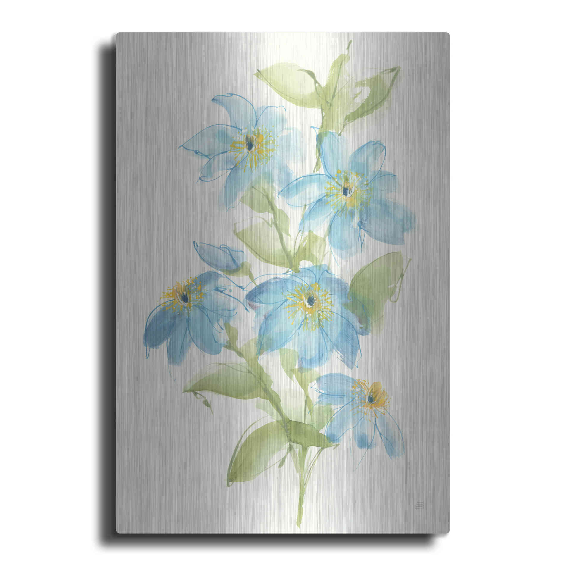 Luxe Metal Art 'Clematis Bouquet I' by Chris Paschke, Metal Wall Art