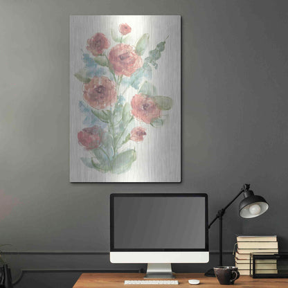 Luxe Metal Art 'Camellia Bouquet II' by Chris Paschke, Metal Wall Art,24x36