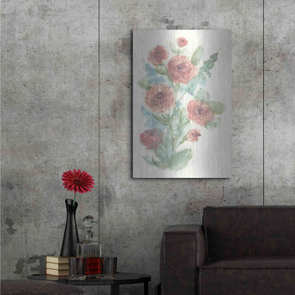 Luxe Metal Art 'Camellia Bouquet II' by Chris Paschke, Metal Wall Art,24x36