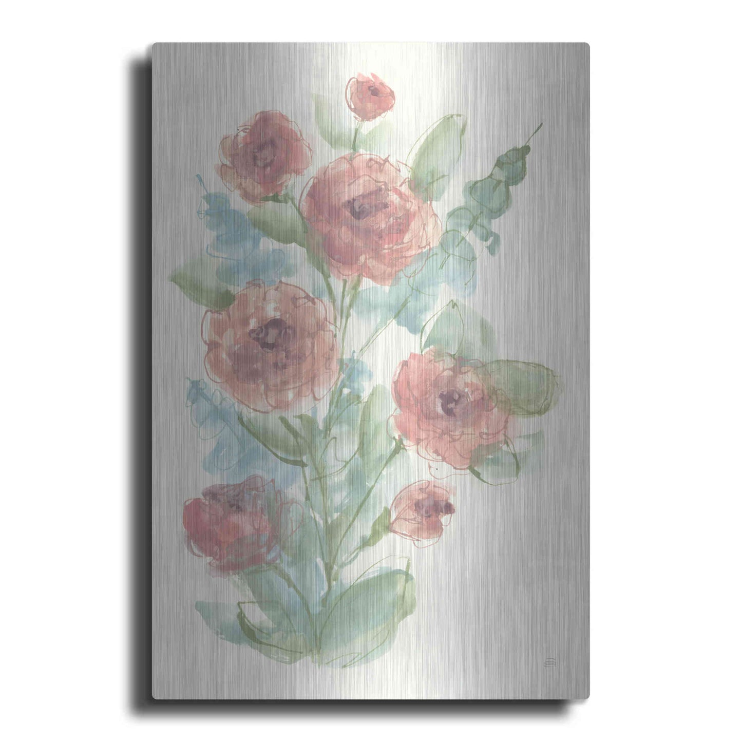 Luxe Metal Art 'Camellia Bouquet II' by Chris Paschke, Metal Wall Art