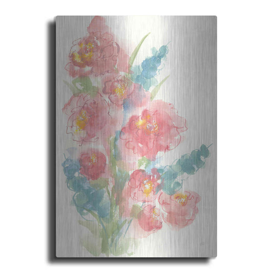 Luxe Metal Art 'Peony Bouquet II' by Chris Paschke, Metal Wall Art