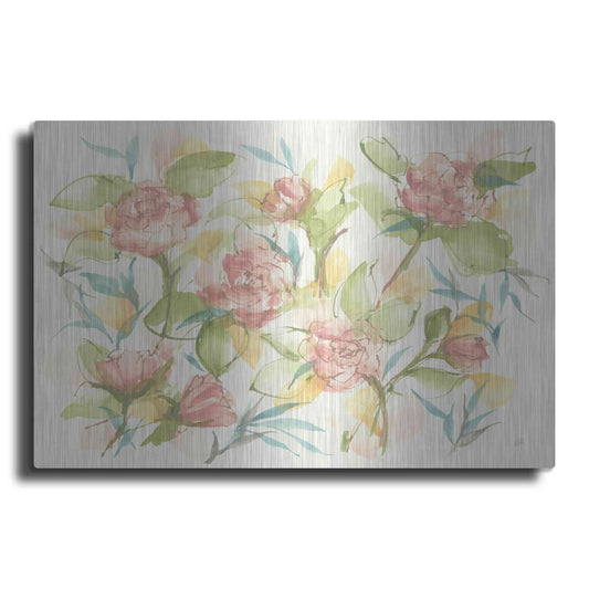 Luxe Metal Art 'Blush Camellias' by Chris Paschke, Metal Wall Art