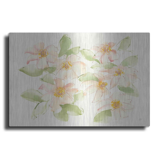 Luxe Metal Art 'Creme Clematis' by Chris Paschke, Metal Wall Art