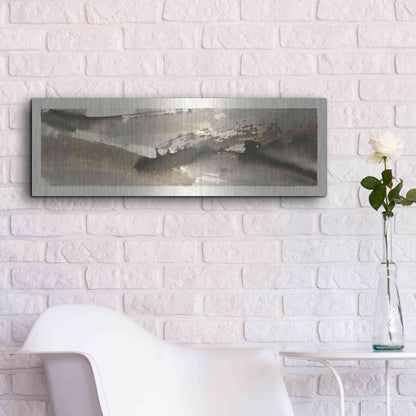 Luxe Metal Art 'Brushscape II' by Chris Paschke, Metal Wall Art,36x12