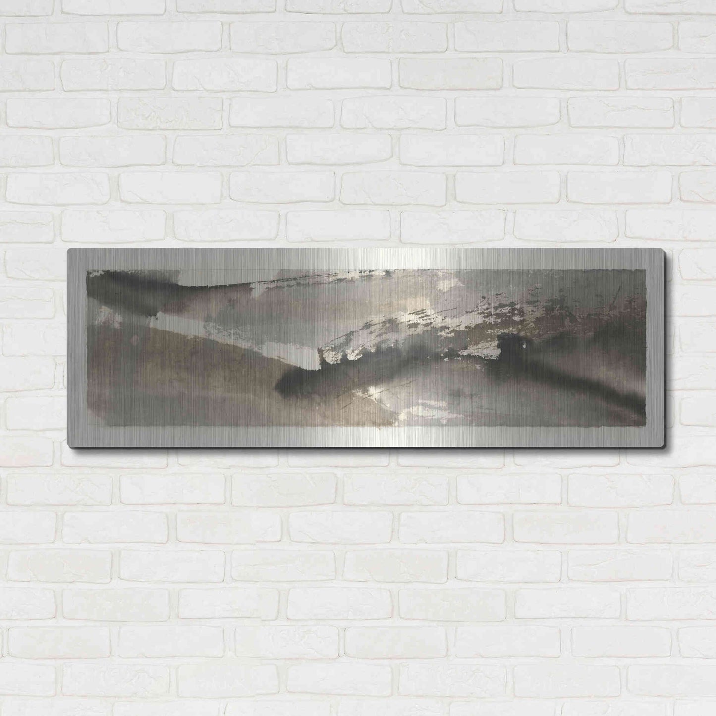 Luxe Metal Art 'Brushscape II' by Chris Paschke, Metal Wall Art,48x16