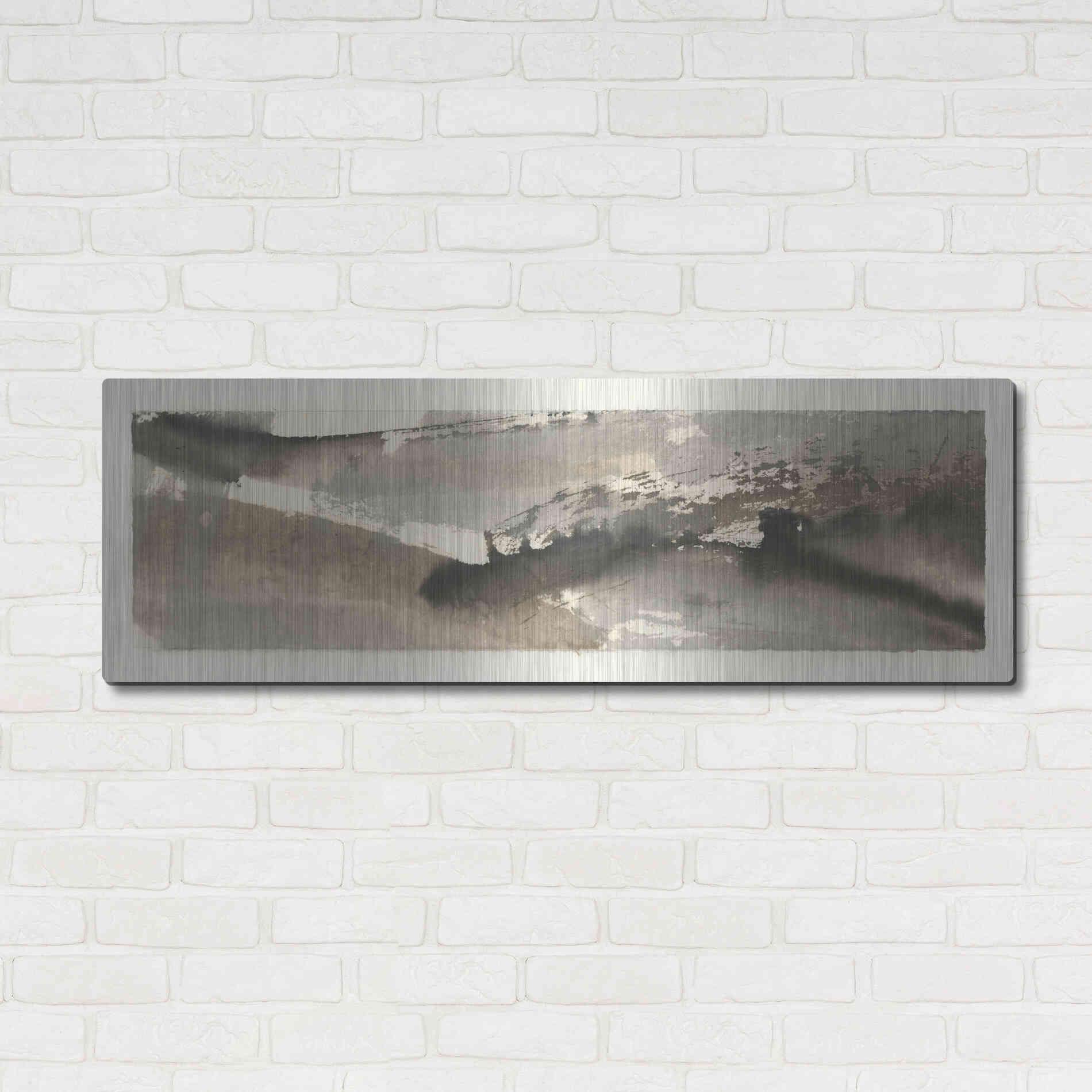 Luxe Metal Art 'Brushscape II' by Chris Paschke, Metal Wall Art,48x16