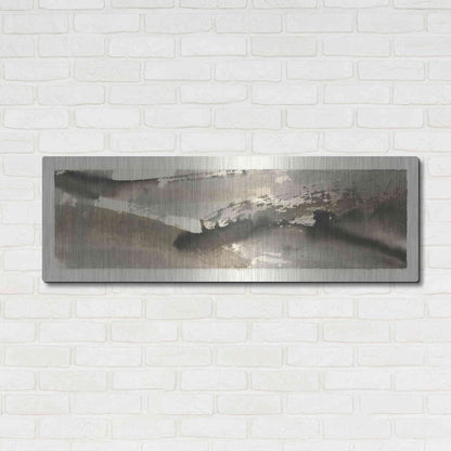 Luxe Metal Art 'Brushscape II' by Chris Paschke, Metal Wall Art,48x16