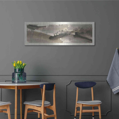 Luxe Metal Art 'Brushscape II' by Chris Paschke, Metal Wall Art,48x16