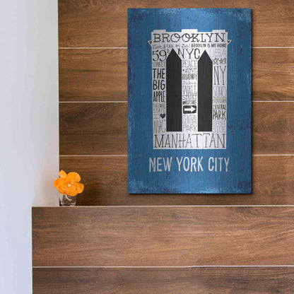 Luxe Metal Art 'Iconic NYC V' by Michael Mullan, Metal Wall Art,12x16