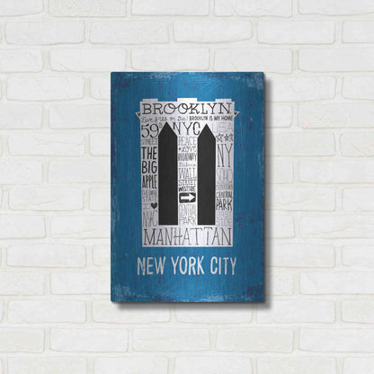 Luxe Metal Art 'Iconic NYC V' by Michael Mullan, Metal Wall Art,16x24