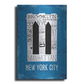 Luxe Metal Art 'Iconic NYC V' by Michael Mullan, Metal Wall Art
