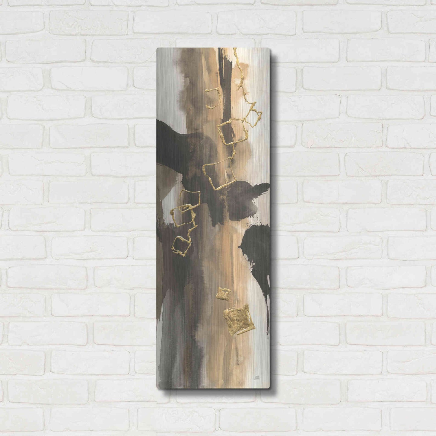 Luxe Metal Art 'Smoke and Mirrors II' by Chris Paschke, Metal Wall Art,12x36