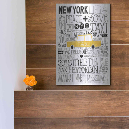 Luxe Metal Art 'Iconic NYC III' by Michael Mullan, Metal Wall Art,12x16