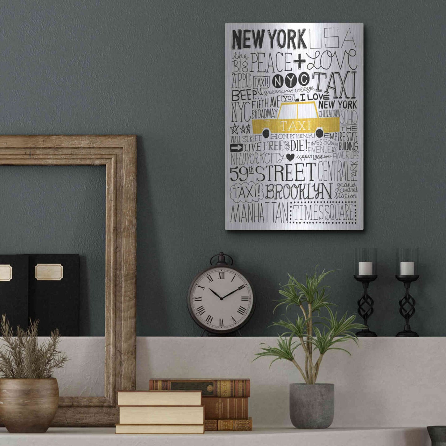 Luxe Metal Art 'Iconic NYC III' by Michael Mullan, Metal Wall Art,12x16