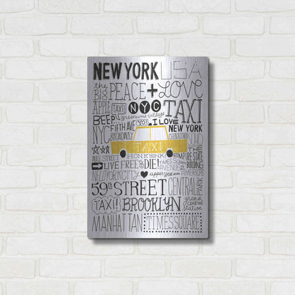 Luxe Metal Art 'Iconic NYC III' by Michael Mullan, Metal Wall Art,16x24
