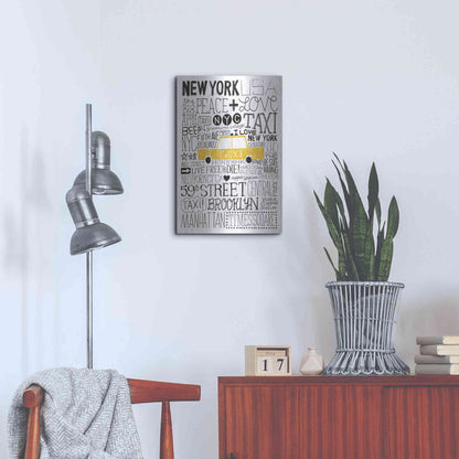 Luxe Metal Art 'Iconic NYC III' by Michael Mullan, Metal Wall Art,16x24