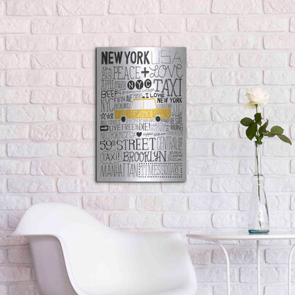Luxe Metal Art 'Iconic NYC III' by Michael Mullan, Metal Wall Art,16x24