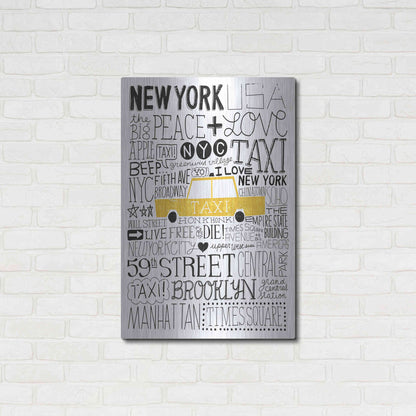 Luxe Metal Art 'Iconic NYC III' by Michael Mullan, Metal Wall Art,24x36