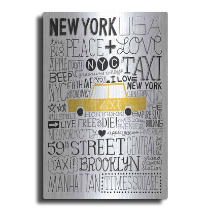 Luxe Metal Art 'Iconic NYC III' by Michael Mullan, Metal Wall Art