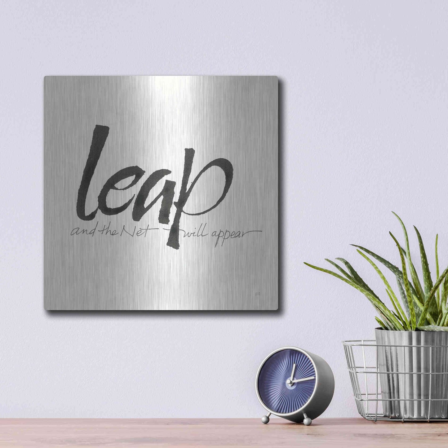 Luxe Metal Art 'Daily Saying VIII' by Chris Paschke, Metal Wall Art,12x12