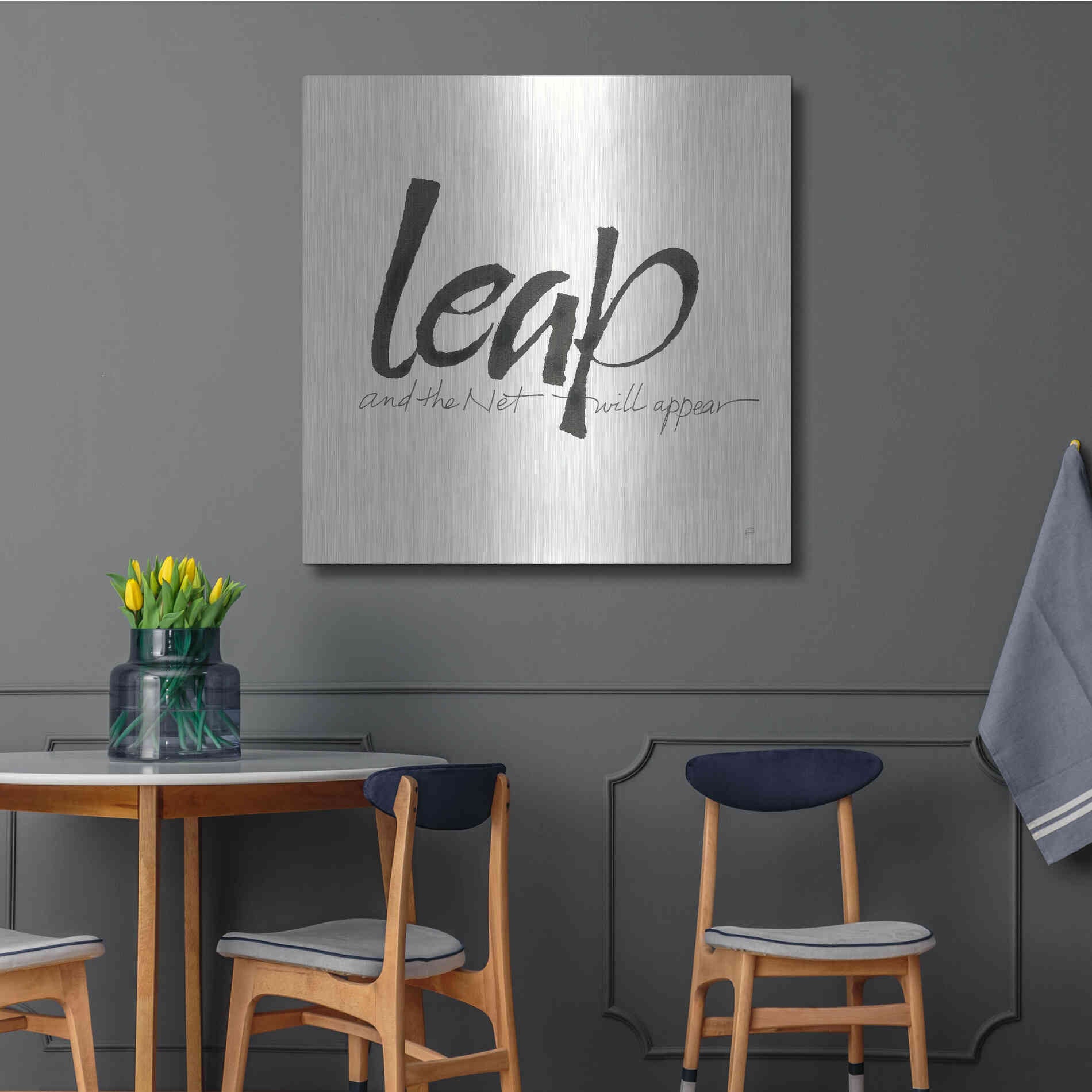 Luxe Metal Art 'Daily Saying VIII' by Chris Paschke, Metal Wall Art,36x36