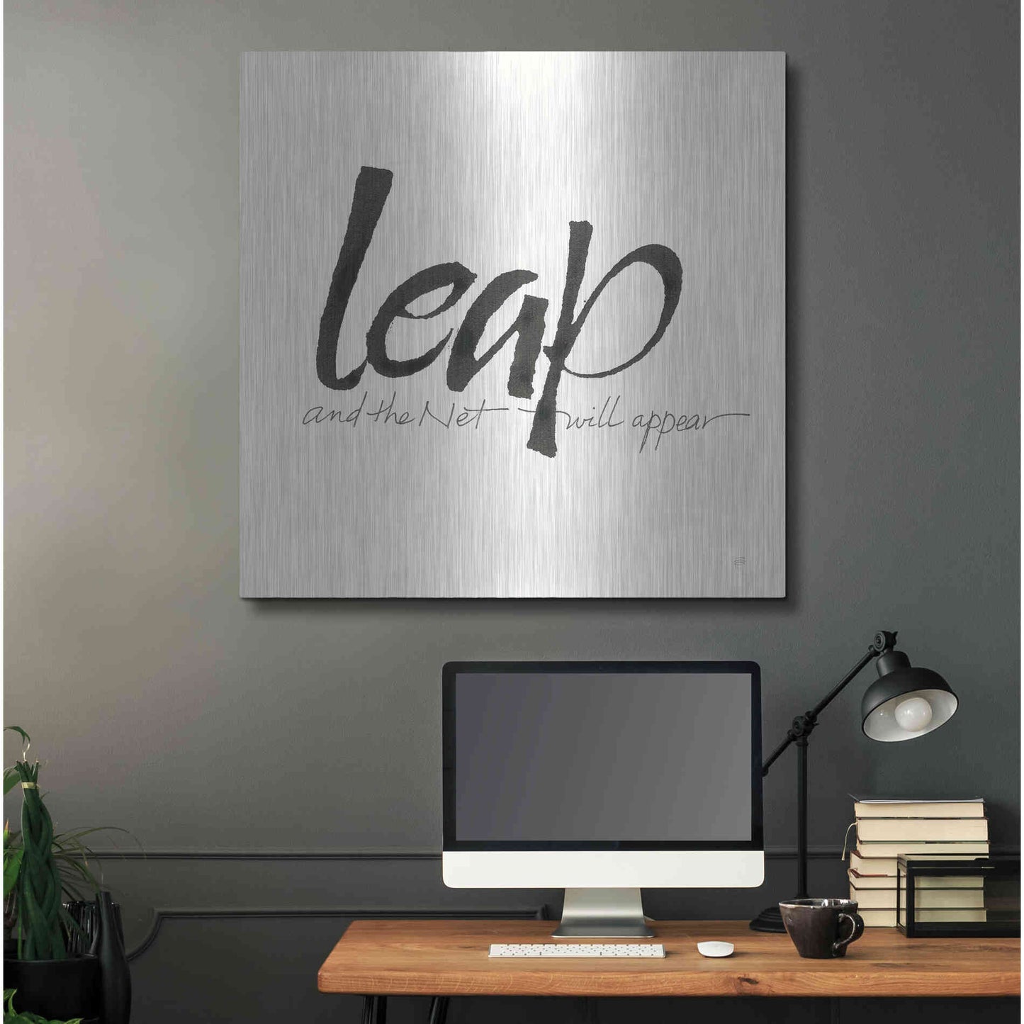 Luxe Metal Art 'Daily Saying VIII' by Chris Paschke, Metal Wall Art,36x36