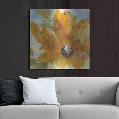 Luxe Metal Art 'Amber Gold I' by Chris Paschke, Metal Wall Art,36x36