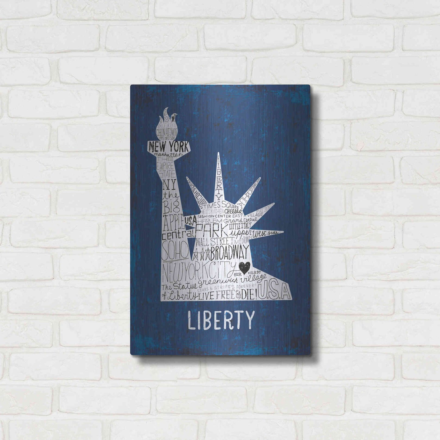 Luxe Metal Art 'Iconic NYC II' by Michael Mullan, Metal Wall Art,16x24